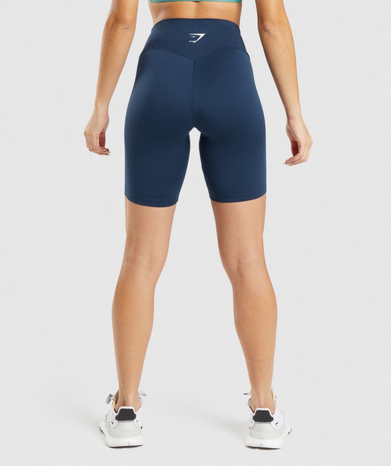 Women's Gymshark Training Cycling Shorts Navy | CA A01D73